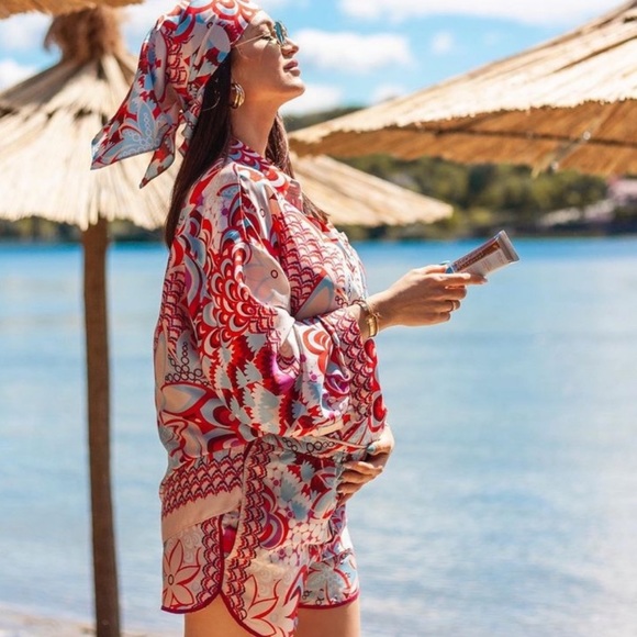 NWT Zara Multicolored Print Shorts - Picture 11 of 17